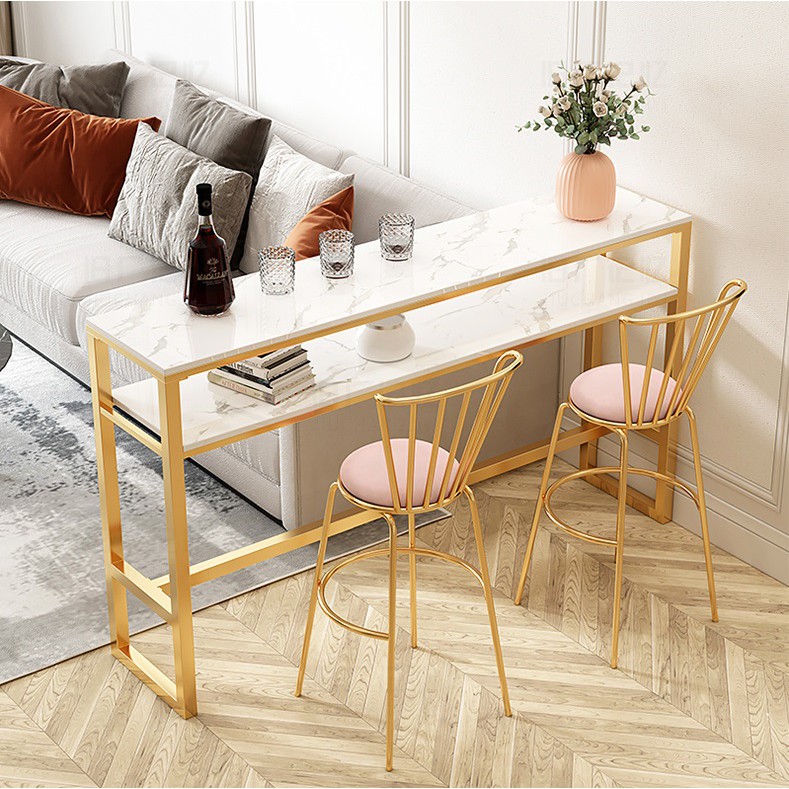 Nordic Style Marble Table and Chair Set Home Bar Dining Table Modern ...