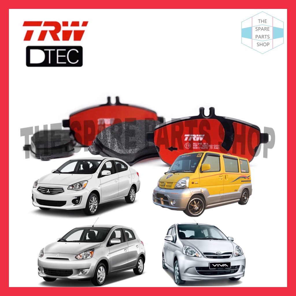DTEC DISC BRAKE PAD FRONT MITSUBISHI ATTRAGE MIRAGE PERODUA VIVA PROTON