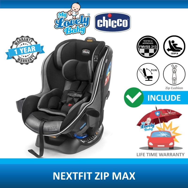 Chicco Nextfit Zip Max Convertible Car Seat Shopee Malaysia