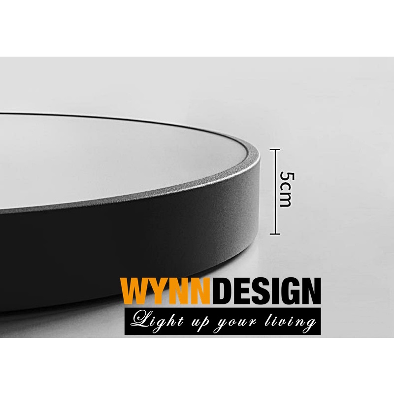 Ikea Style Ceiling Light Black Casing Modern 36W LED Ceiling Light