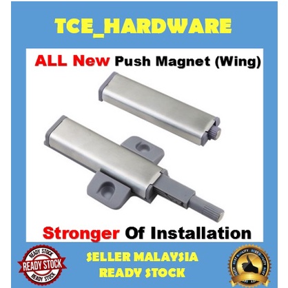 12PCS Magnetic Cabinet Door Drawer Push to Open Buffer Damper Catch Latch System