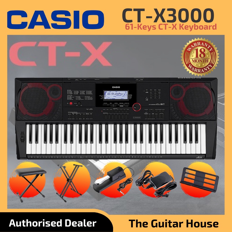 Casio CT X3000 Portable Keyboard with Free Gifts CT X3000