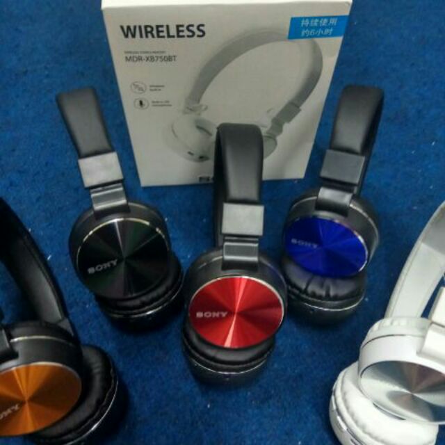 MDR XB750BT Wireless Bluetooth Bass Headset Stereo Sport Running Sony XB750 OEM Shopee Malaysia