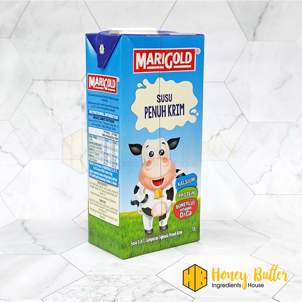Marigold UHT Full Cream Milk Susu Penuh Krim UHT Marigold 全脂牛奶水 1L