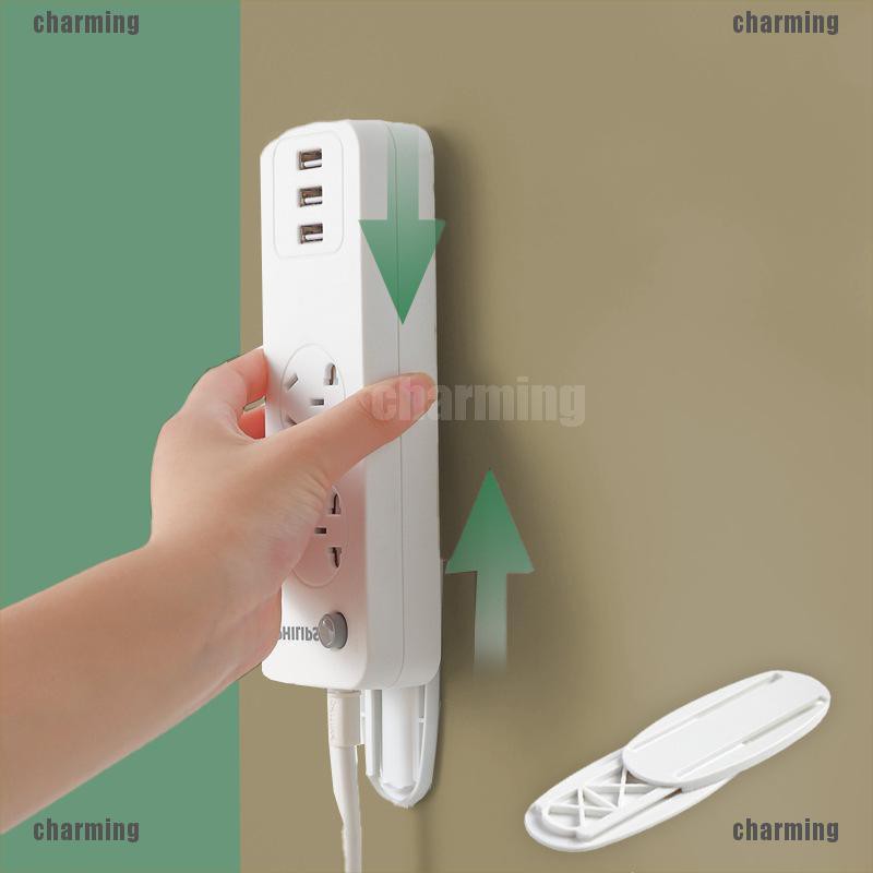 3M Tape Wall Mounted Plug-in Socket Extension Sticker Paste Panel Plug ...