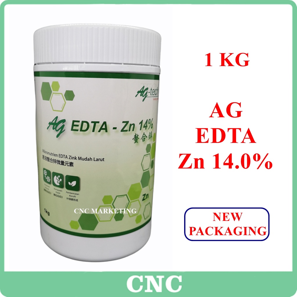 1KG AG EDTA ZN 14 Zinc Chelate Mikro Nutrien Fertigasi Fertigation