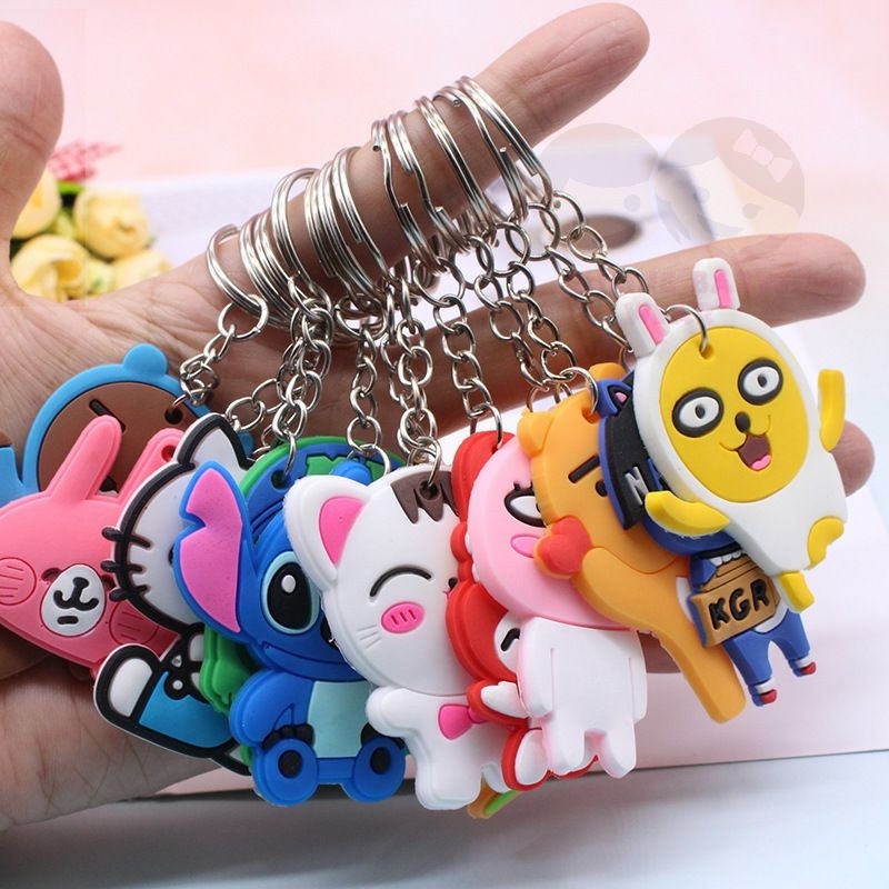 Cute Cartoon Key Chain / Key Ring / PVC Keychain, Keychain Ring Cute ...