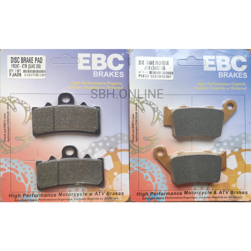 DISC BRAKE PAD FRONT / REAR - KTM (DUKE 200) | Shopee Malaysia