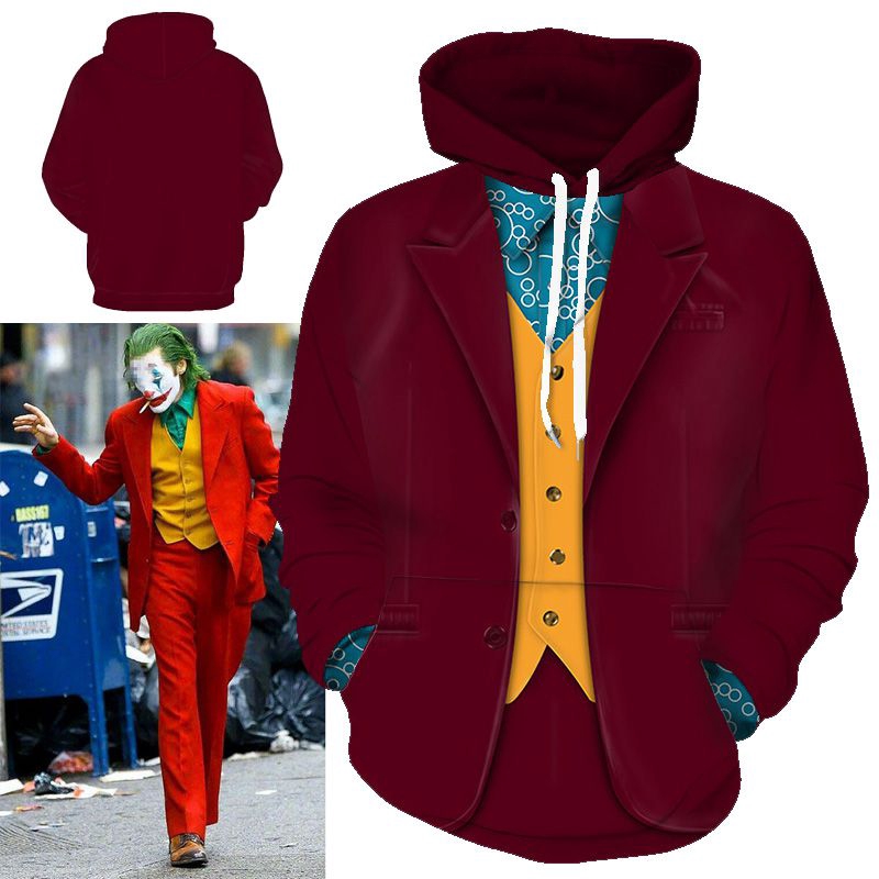 New Movie Joker Arthur Fleck Joaquin Phoenix Hoodie Cosplay Costume Sweatshirt Pullover Shopee Malaysia