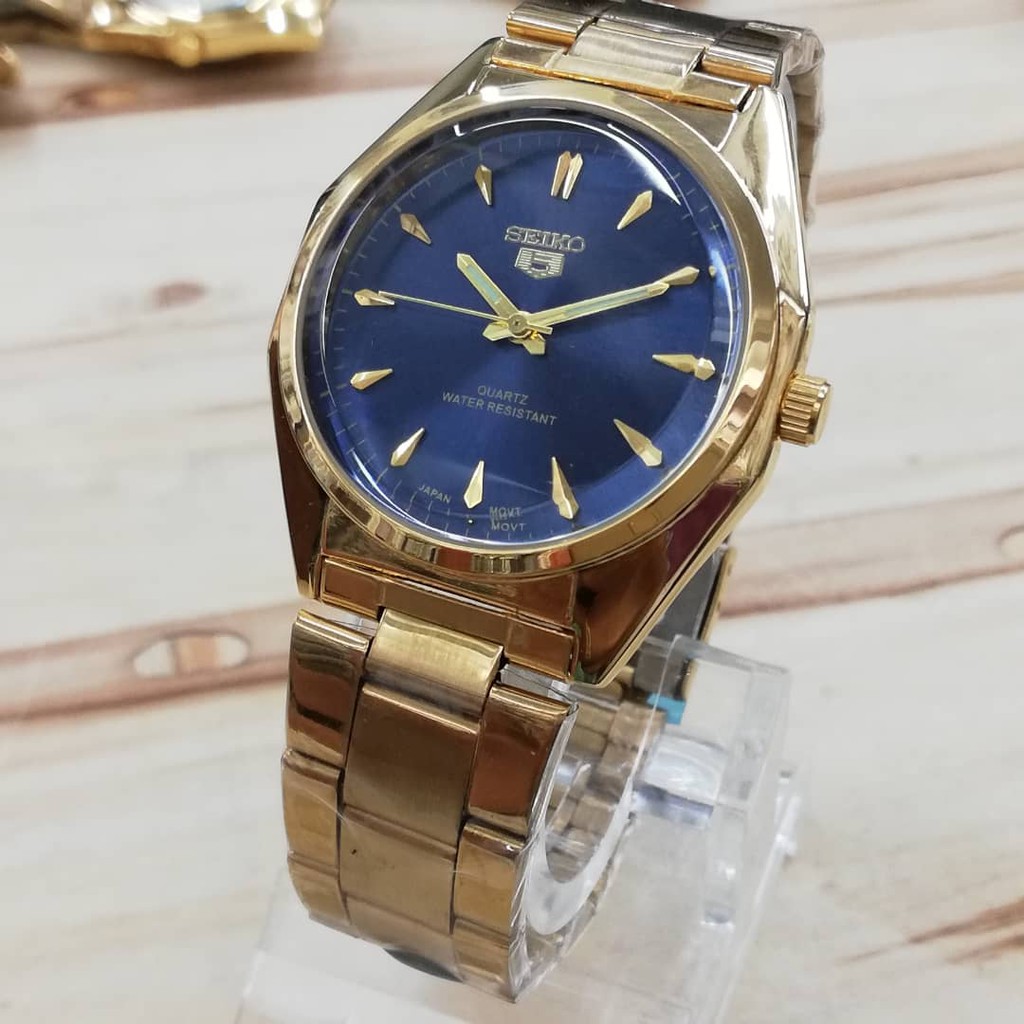 Seiko blue hotsell and gold