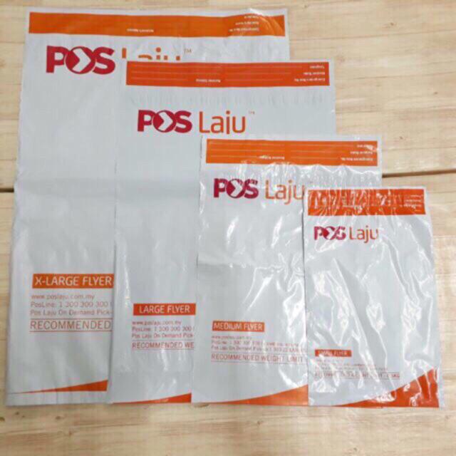 5 PIECES POSLAJU COURIER BAG FLYERS, SIZE S,M,L,XL (If Pos Laju ...