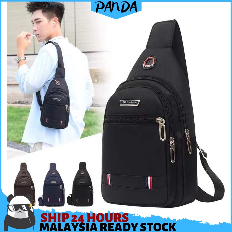PSB119 READY STOCK Chest Bag Men Backpack Canvas Causal Travel Shoulder ...