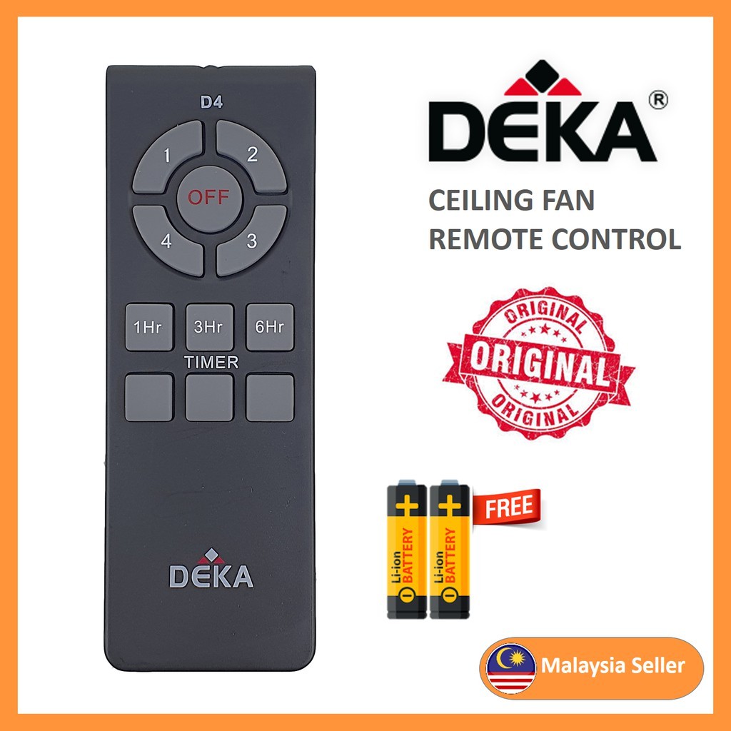 ORIGINAL DEKA CEILING FAN REMOTE CONTROL D4 Shopee Malaysia
