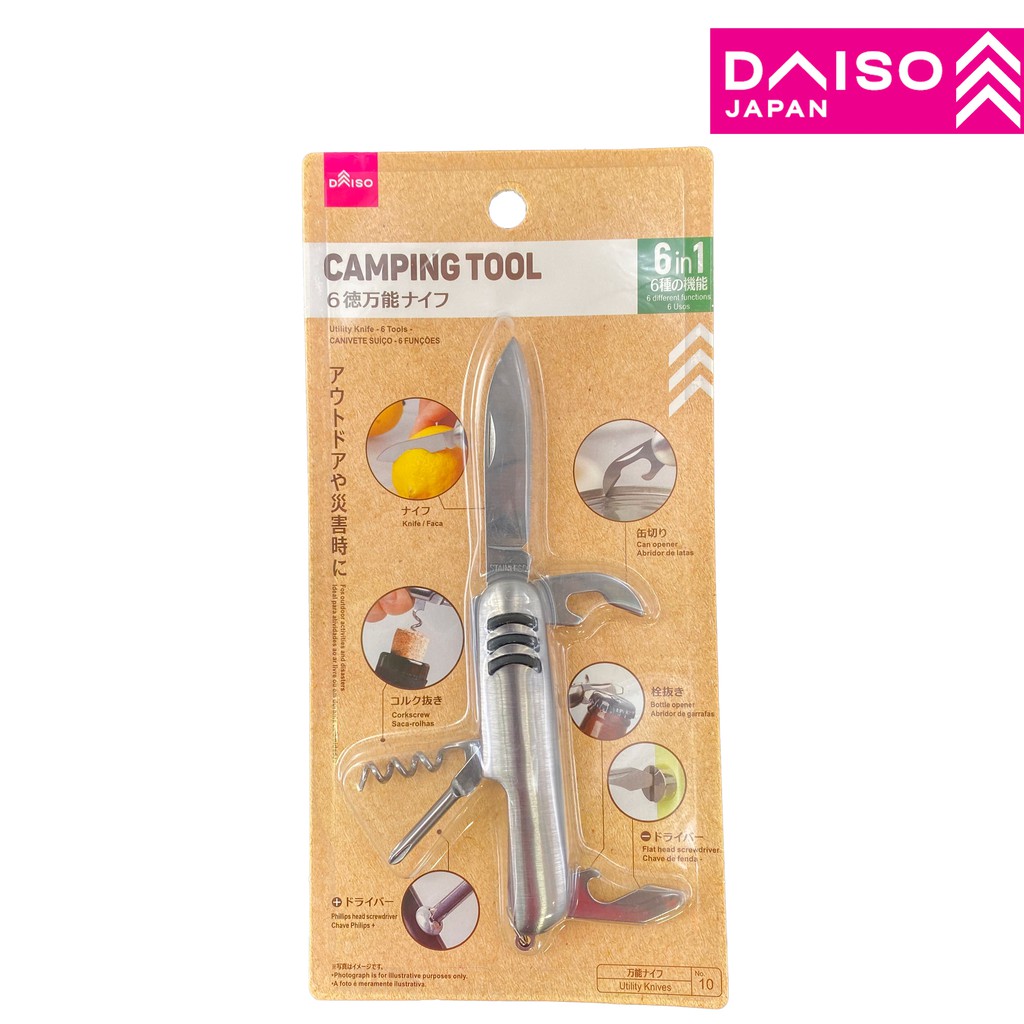 DAISO 6 in 1 Camping Tool ( Utility Knife ) Shopee Malaysia