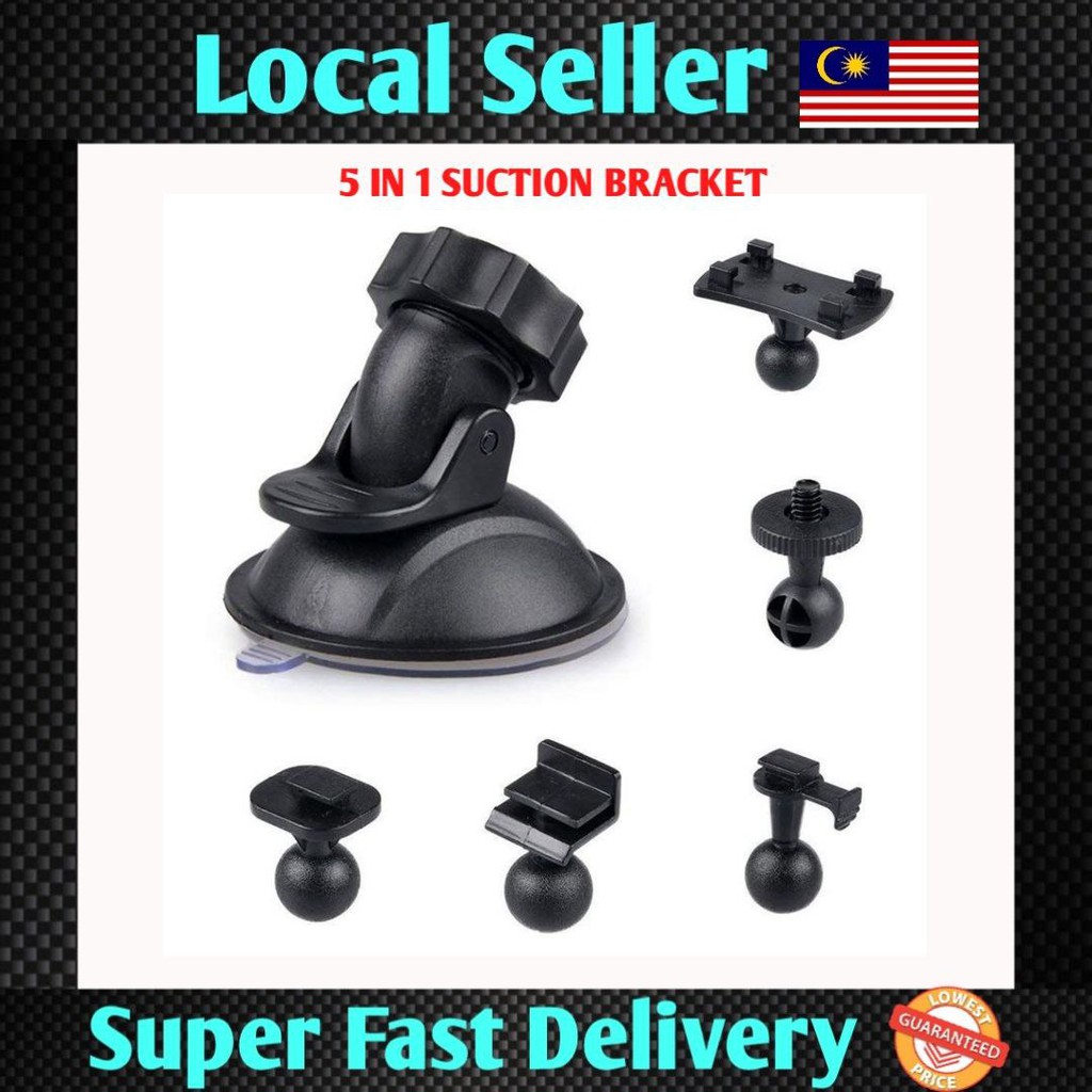 🔥 Local Seller🔥 5 In 1 Car Suction Cup Bracket Dash Cam Holder With 6