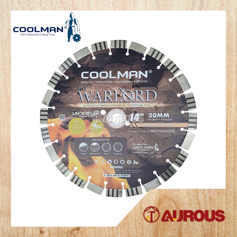 COOLMAN WARLORD BLADE EQUIPPED DIAMOND CUTTING DISC 14''/350MM ...
