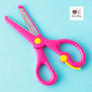 DELI Child Safety Scissors Kindergarten Round Head Small Plastic
