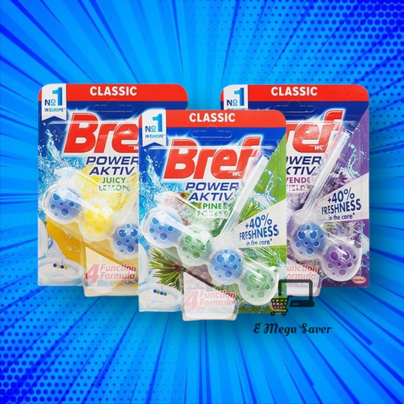 🇩🇪Bref Power Active Toilet Cleaning Rim Blocks 50g (1.76oz) | Shopee ...