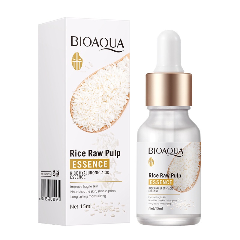 Bioaqua Rice Raw Pulp Essence White Rice Hyaluronic Acid Essence Serum