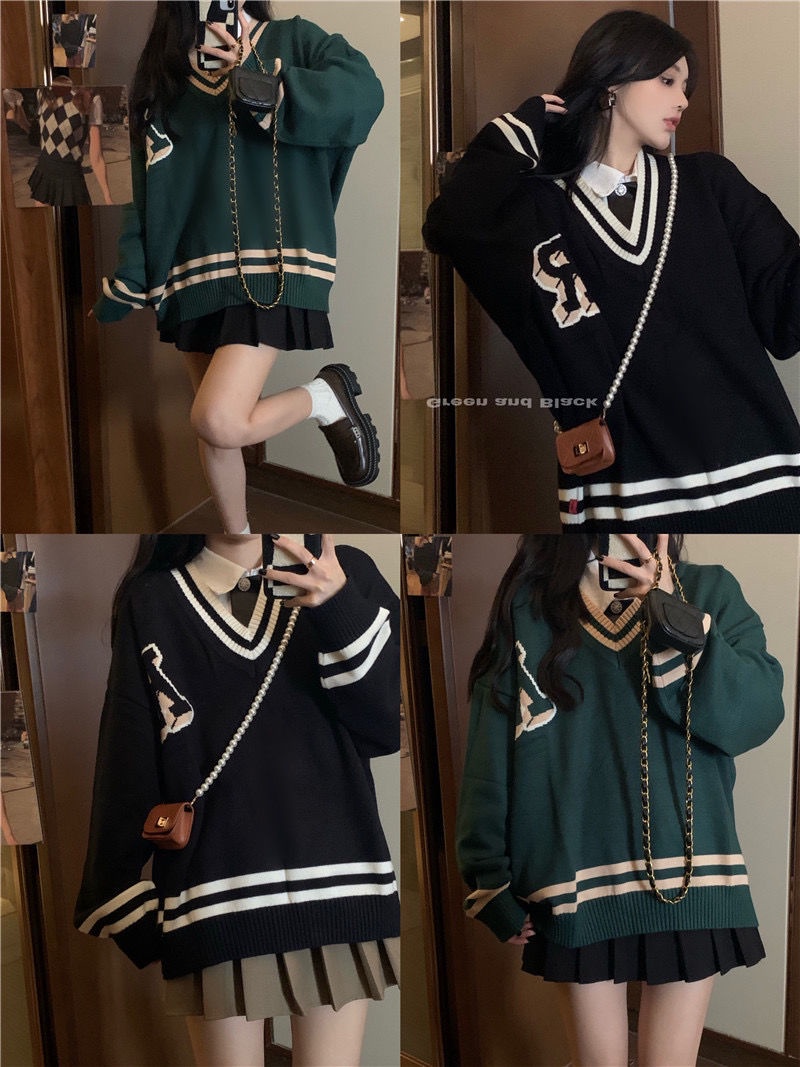 Ready Stock Women's Jacket Baju Raya Retro Loose Student Top | Shopee ...