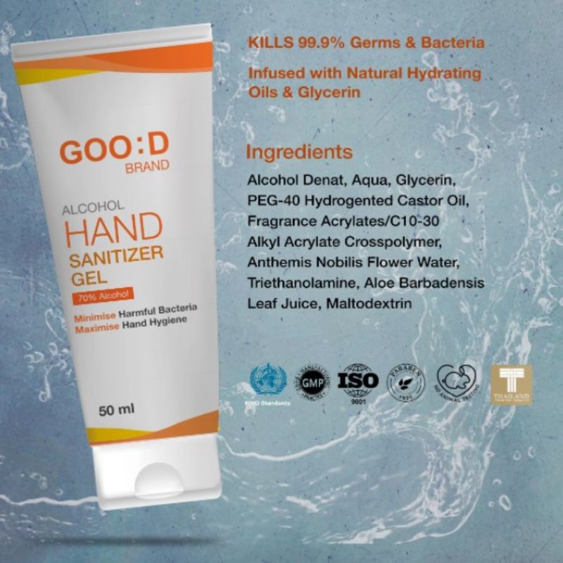 GOOD BRAND Instant Hand Sanitizer Sanitiser Antibacterial Virus Germs Bacteria Protection Aloe