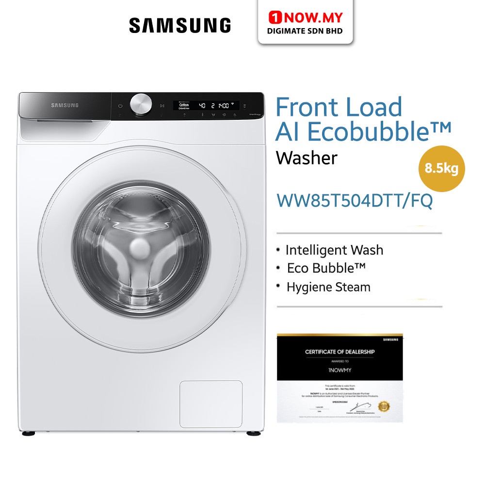SAMSUNG 8.5kg Front Load Washer WW85T504DTT/FQ (with AI Ecobubble) Shopee Malaysia