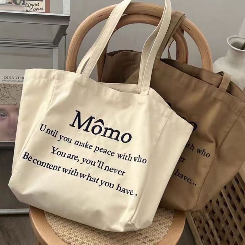 Aesthetic tote bags Momo Korean style tote bags large capacity