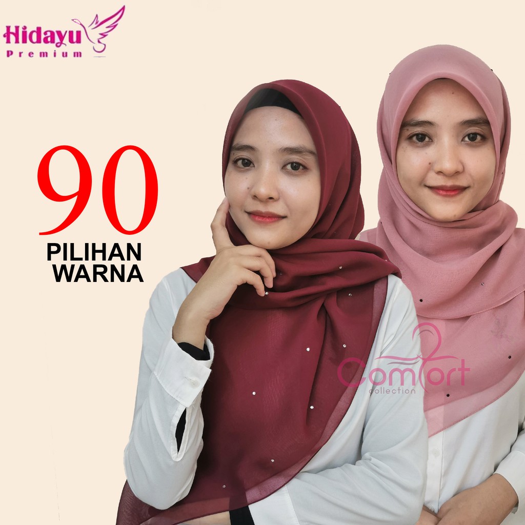 [HIDAYU PREMIUM] Tudung Bawal Batu Manik Tabur Bidang 45 Bawal Cotton ...