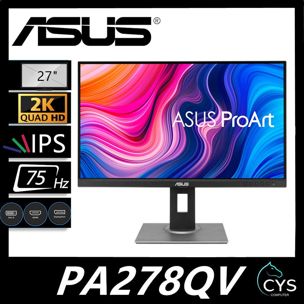 Asus Proart Pa278qv 27 Ips 2k Wqhd 75hz 5ms Monitor Shopee Malaysia 4769