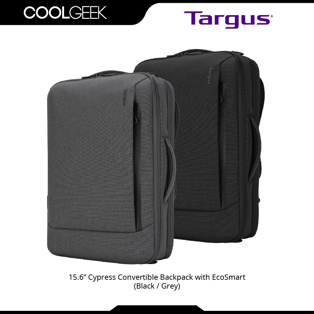 TARGUS 15.6 INCH CYPRESS CONVERTIBLE BACKPACK with ECOSMART BLACK