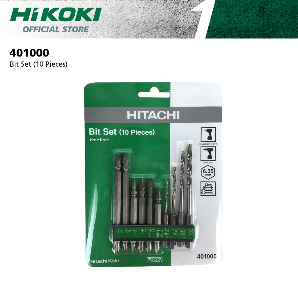 Hikoki drill best sale bit set