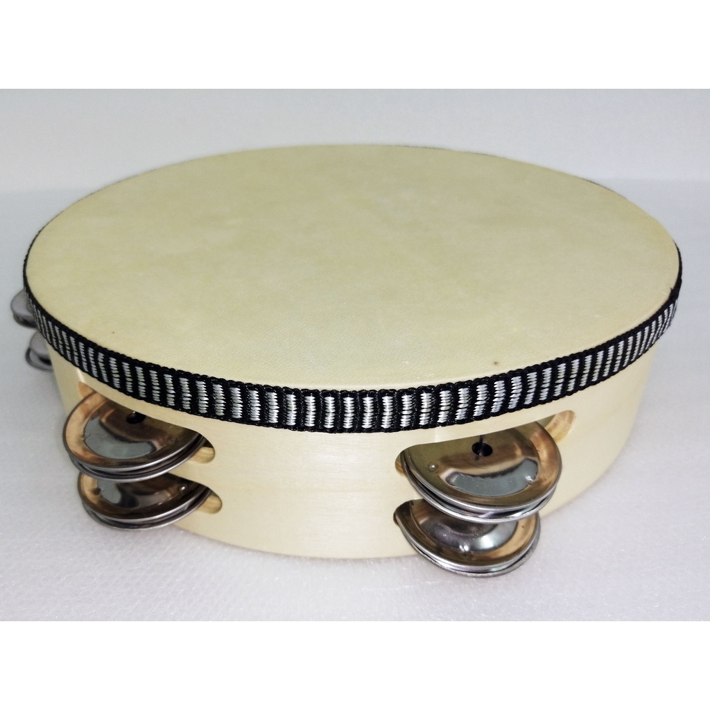 Tambourine 8" Double Row Jingle with Skin Shopee Malaysia