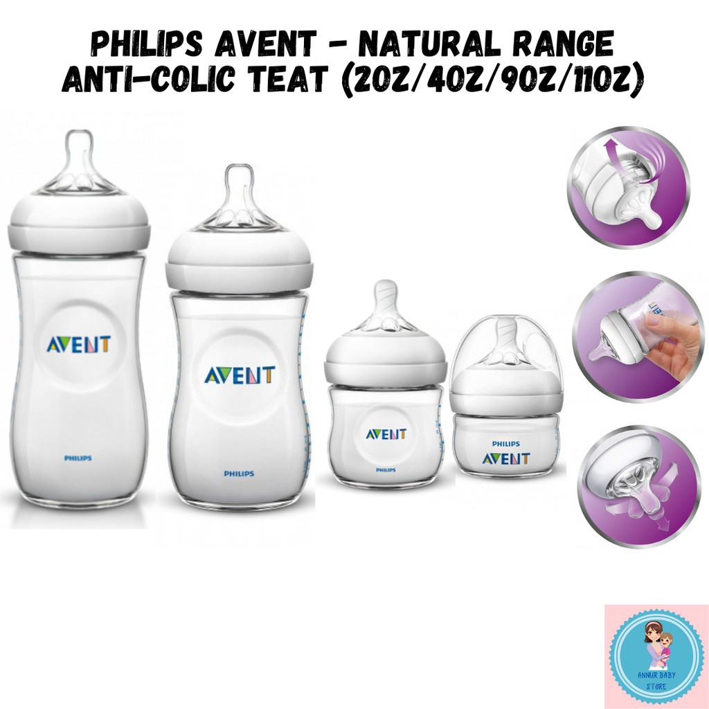 Philips Avent Baby Bottle Natural Anti-colic Teat Feeding Bottle