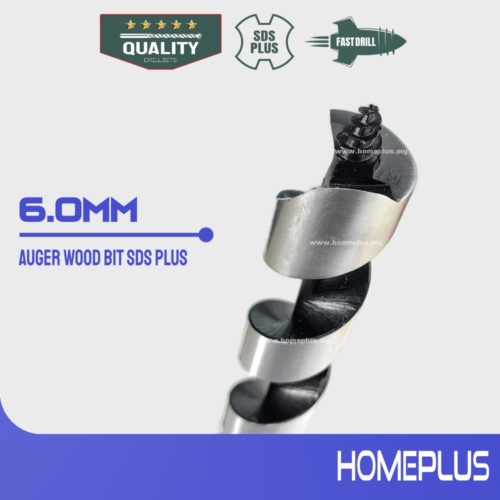 SDS PLUS Wood Auger Drill Bit Mata Tebuk Kayu Heavy Duty Shopee Malaysia