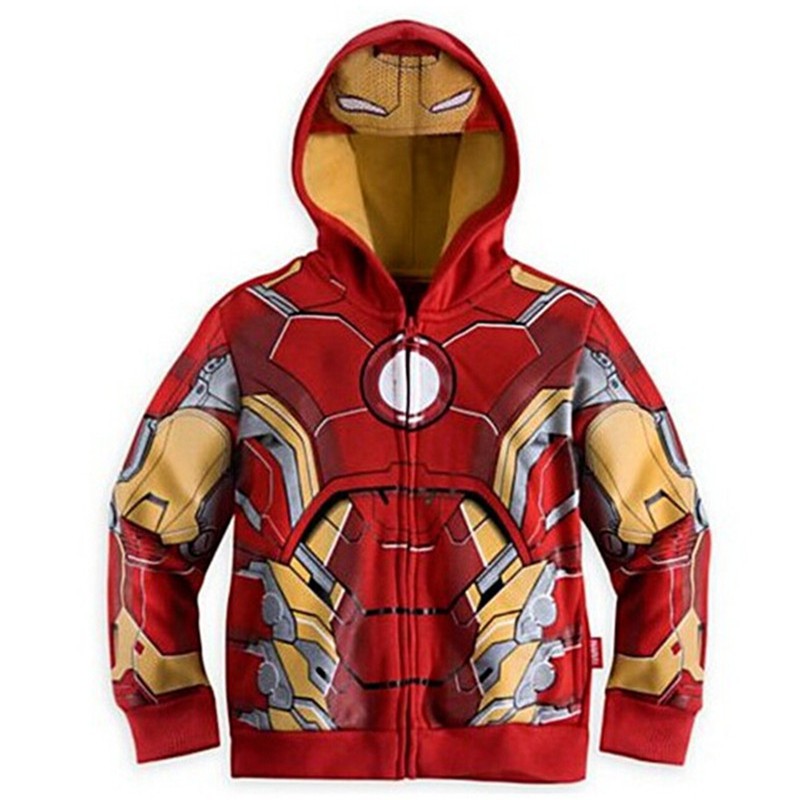 Boys Costume Hoodies Sweatshirts Children Outerwear Avengers Marvel Superhero Iron Man Thor Hulk Captain America Spiderman Sweatshirt Costume Boys Kids Coats Shopee Malaysia