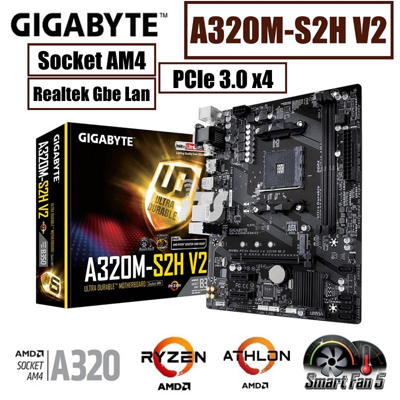 Gigabyte GAA320MS2H / A320MS2H V2 Socket AM4 Mainboard Shopee Malaysia