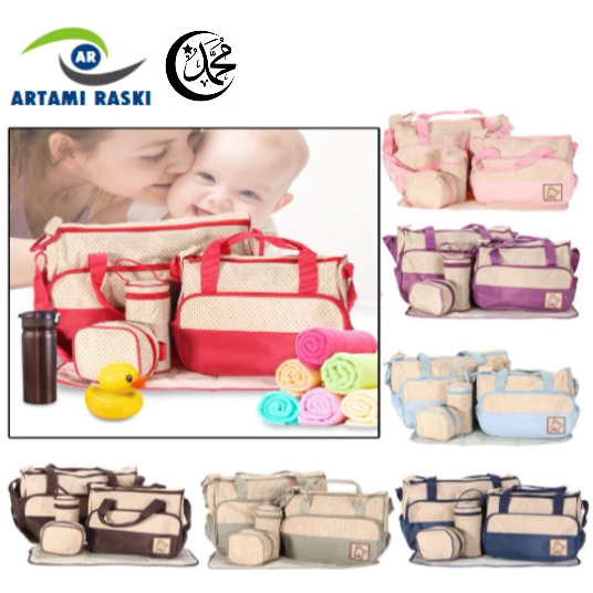 🔥MEGA SALE🔥5 IN 1 Mummy Essential Diaper Bag Baby Diaper Bag Multi