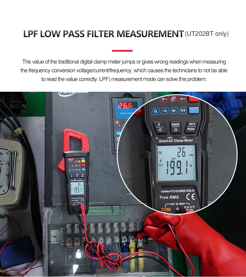 UNI-T UT202BT UT202S 600A AC Digital Clamp Meters Peak Hold Inrush ...