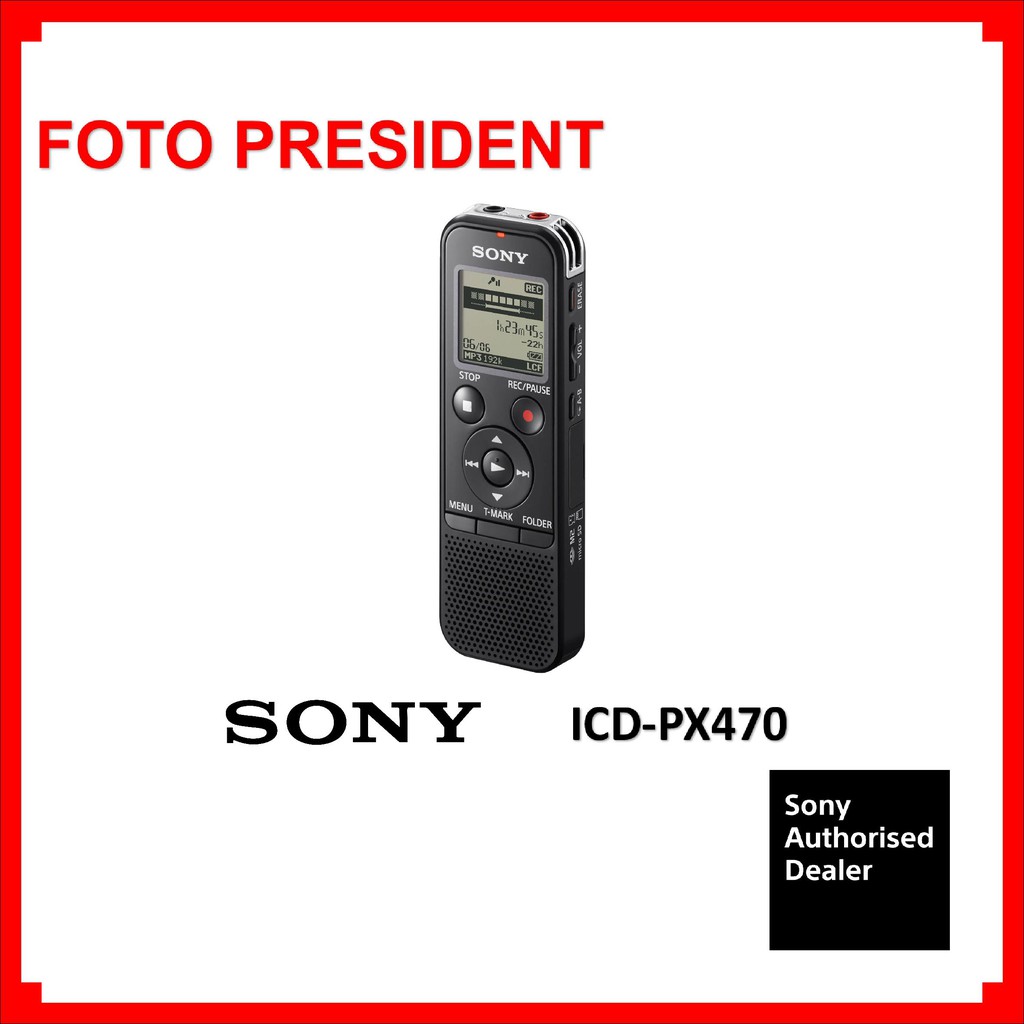 Sony ICDPX470 Stereo Digital Voice Recorder with Builtin USB Shopee
