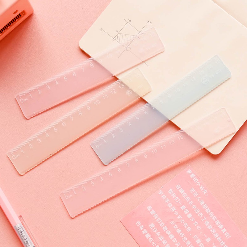 SS Pastel Colour Ruler Transparent Ruler Acrylic Ruler Pembaris ...