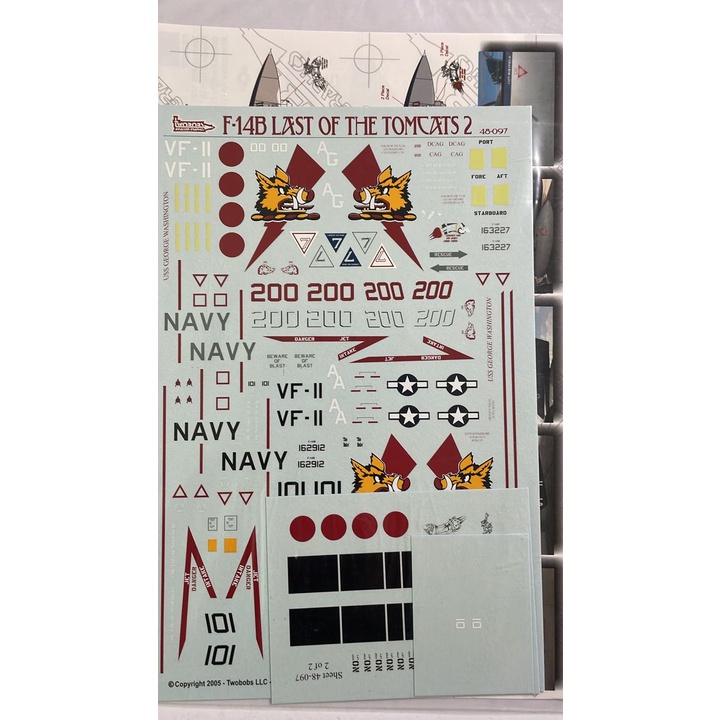 TWOBOBS 48-097 F-14B Last of the Tomcats 2 VF-11 World Famous Red ...