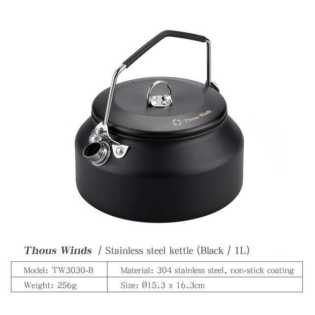 Thous Winds 1L Portable Light weight Camping Kettle Water Teapot