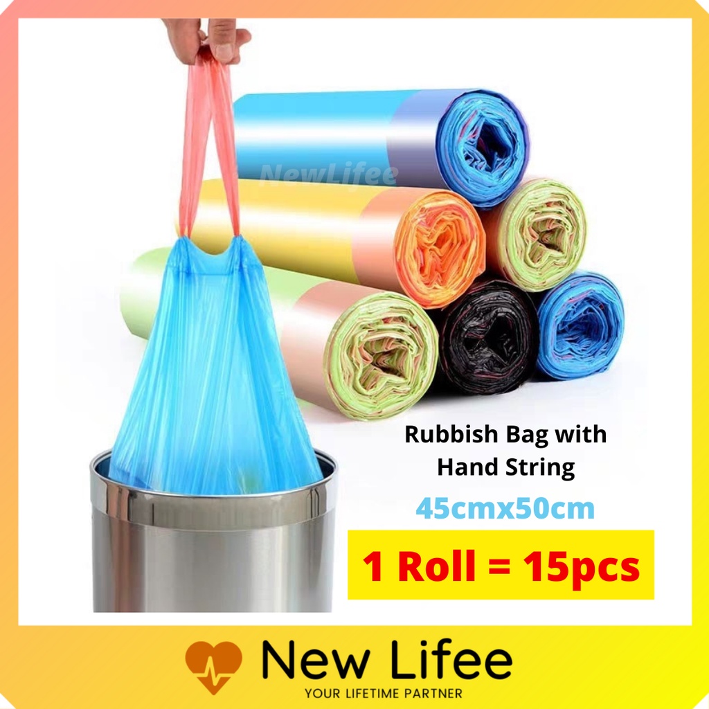 45cm x 50cm Rubbish Bag With String Home Garbage Bags Office Cleaning ...