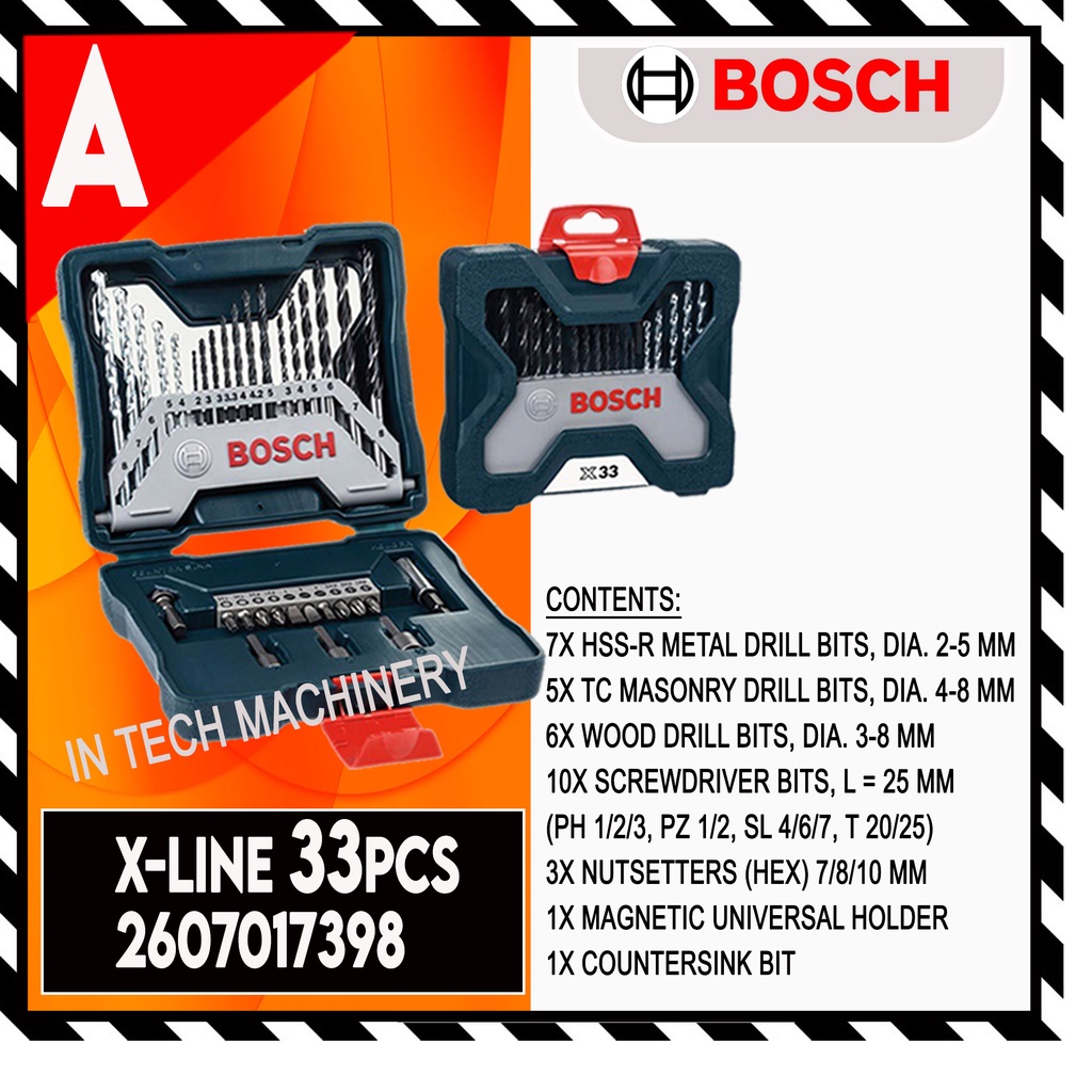 Bosch Accessories Set Screwdriver And Drill Bit Set X Line 33pcs V