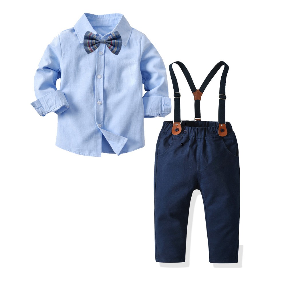 Ready Stock Baby Boys Clothing Set Spring Blue Shirt Jeans Pant ...