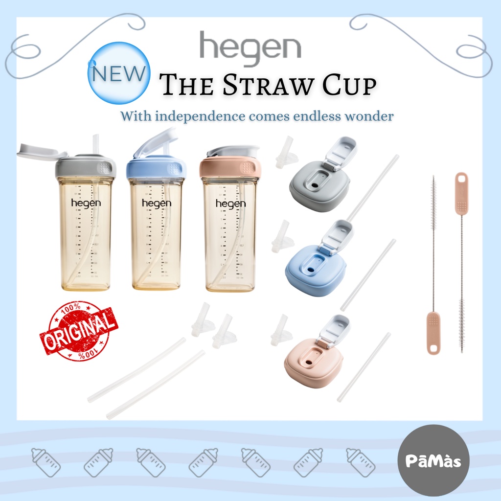 (2023NEW) Hegen Straw Cup 330ml/11oz PCTO™ PPSU 9Months+ Straw Spout