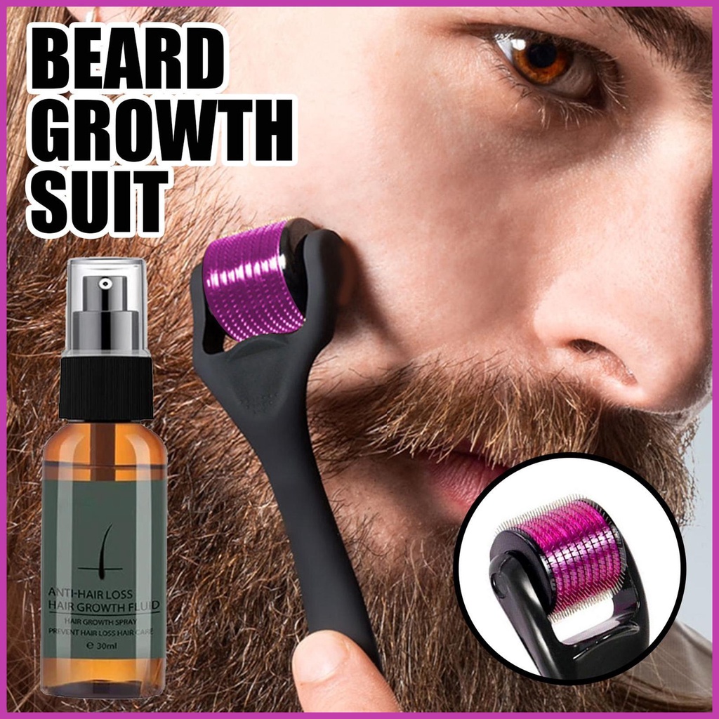 Beard Growth Roller Set Beard Growth Kit Mens Beard Growth Essence