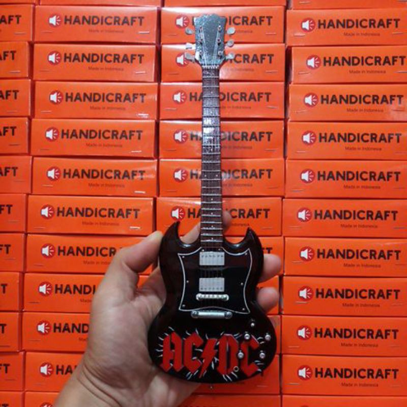 Miniature Acdc Black Angusung Guitar | Shopee Malaysia