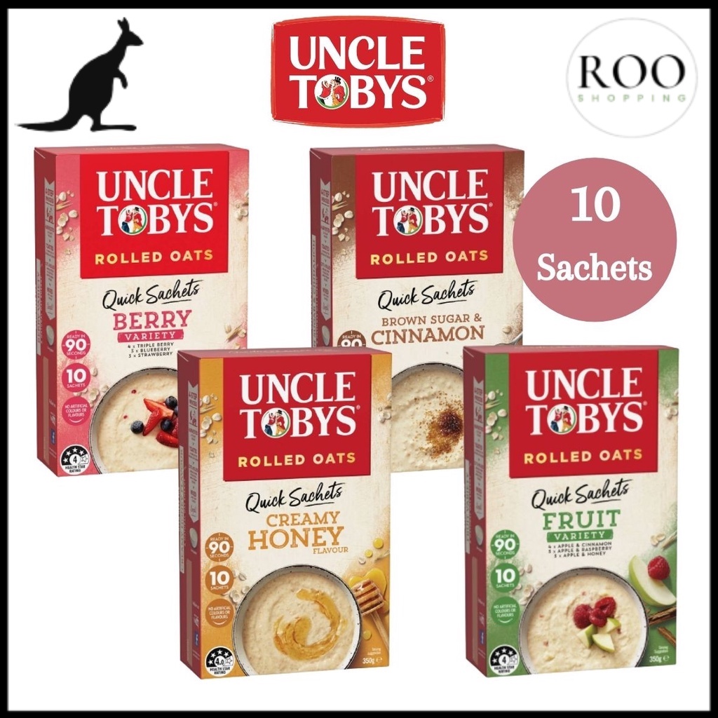 Uncle Tobys Oats Porridge Quick Sachets 10 Sachets Shopee Malaysia