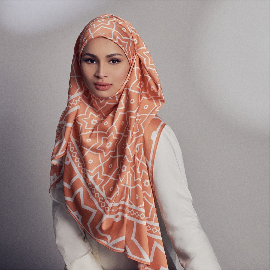 SHAWLPUBLIKA Zara Printed Square Tudung Bawal Tudung Satin | Shopee ...